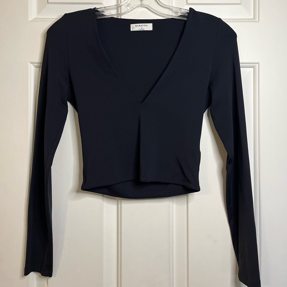 SOLD Babaton Contour V-neck Longsleeve Small Black - Picture 5 of 11